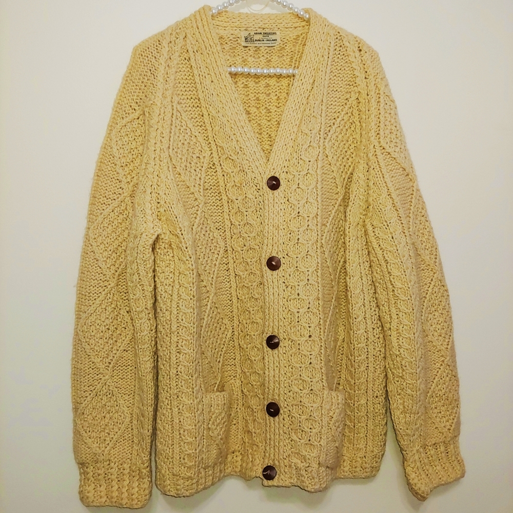 Aran Crafts Malin Hand Knit Irish Cardigan